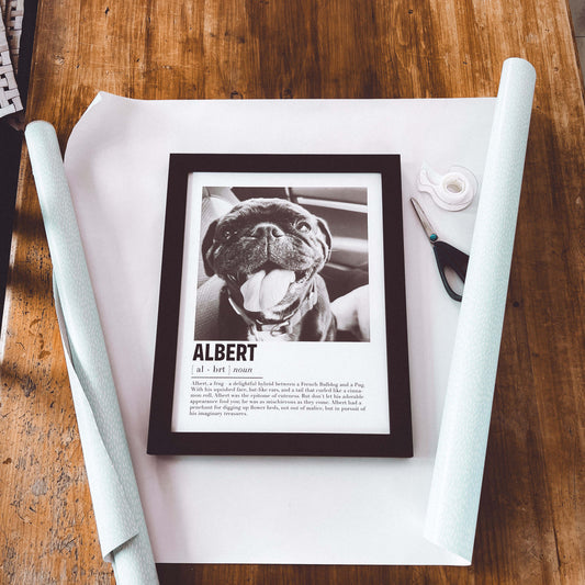 Gifts for dog lovers and dog mom gifts like personalized pet portraits from vogue paws custom dog art