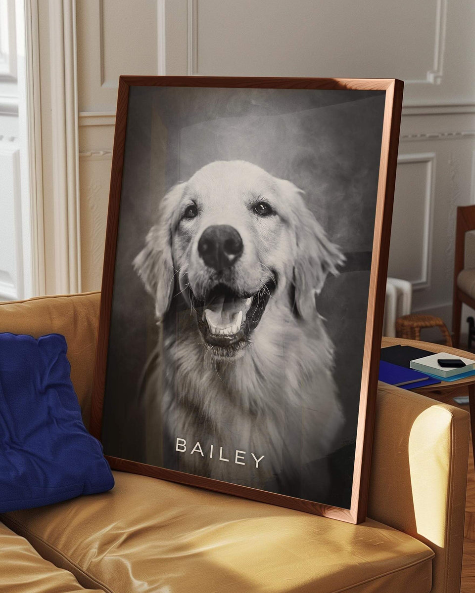 Custom orders pet portrait hand-drawn from your photo, unique gift, pet memorial, personalized portrait, Dog Lover gift, Golden Retriever