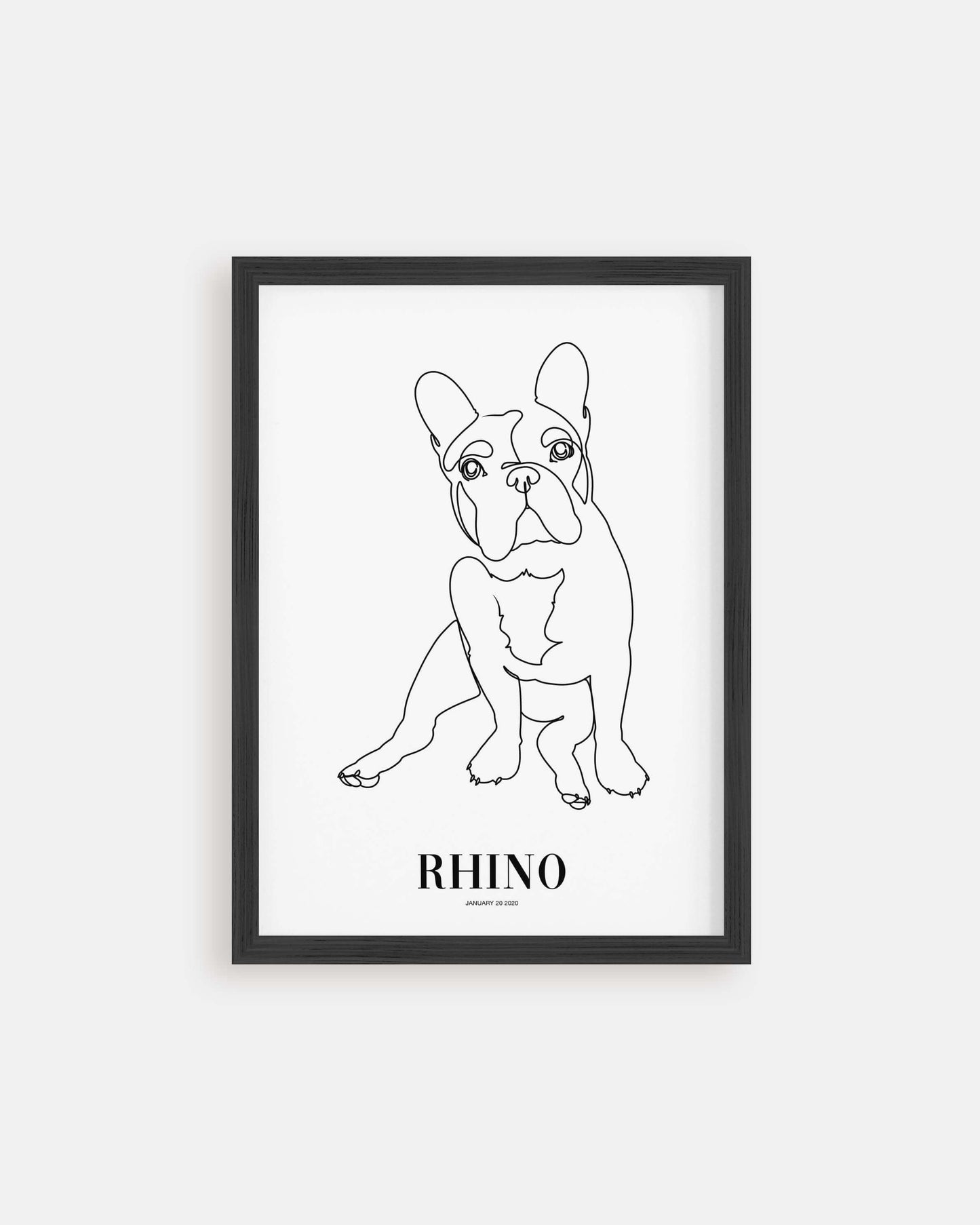 custom dog drawing line art in living room by vogue paws who specialize in personalized pet portraits for the home and gift ideas like pet memorial tribute art or dog mom and dog dad pet parent gift ideas.