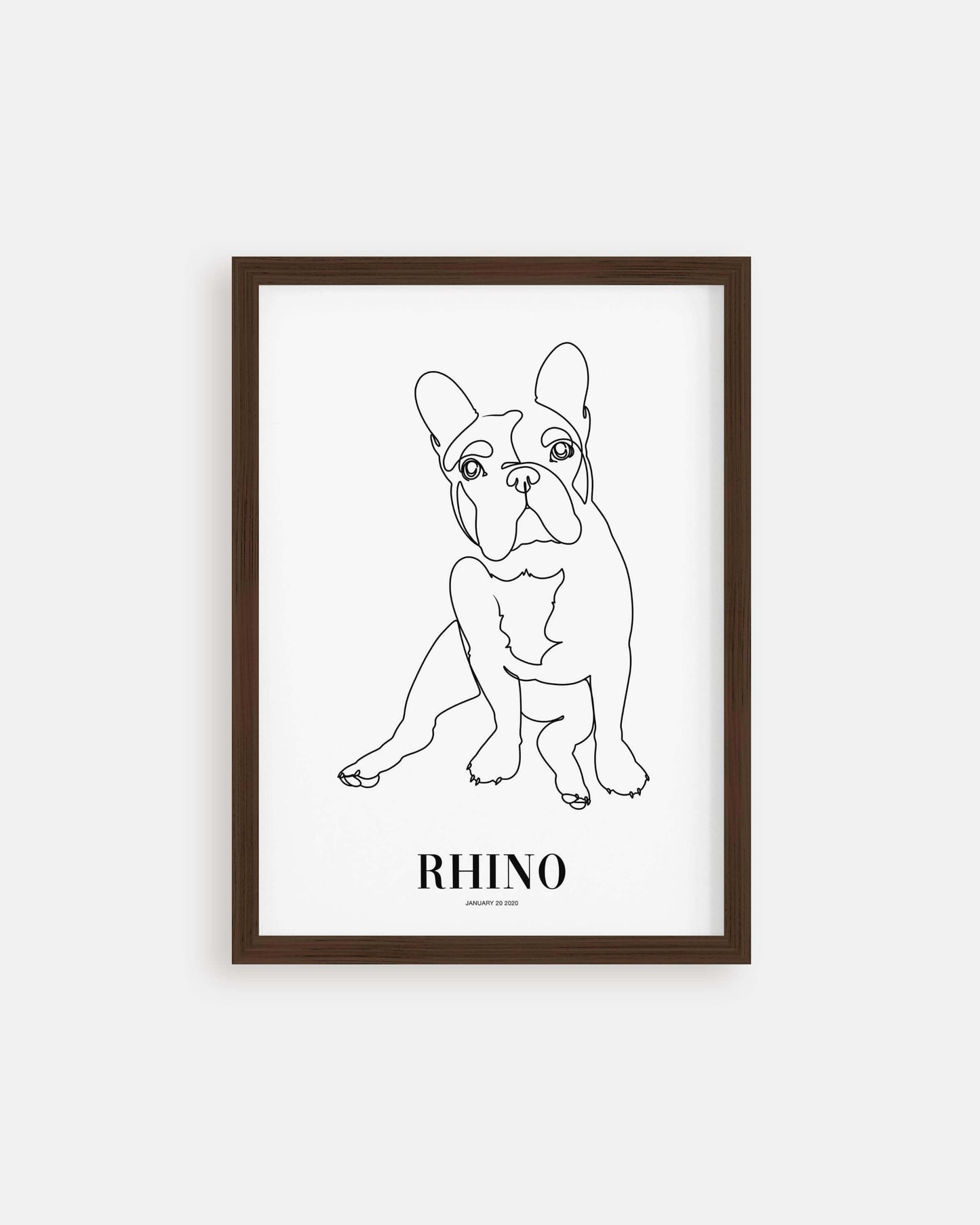 custom dog drawing line art in living room by vogue paws who specialize in personalized pet portraits for the home and gift ideas like pet memorial tribute art or dog mom and dog dad pet parent gift ideas.