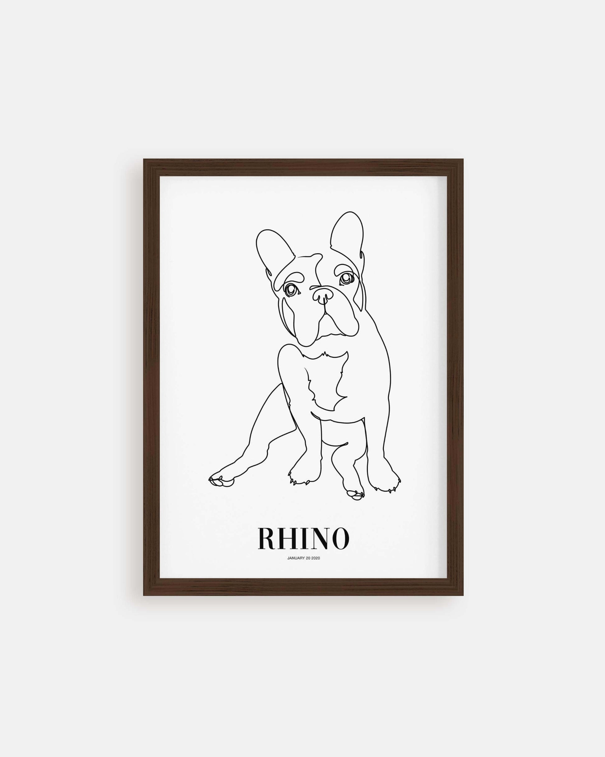 custom dog drawing line art in living room by vogue paws who specialize in personalized pet portraits for the home and gift ideas like pet memorial tribute art or dog mom and dog dad pet parent gift ideas.