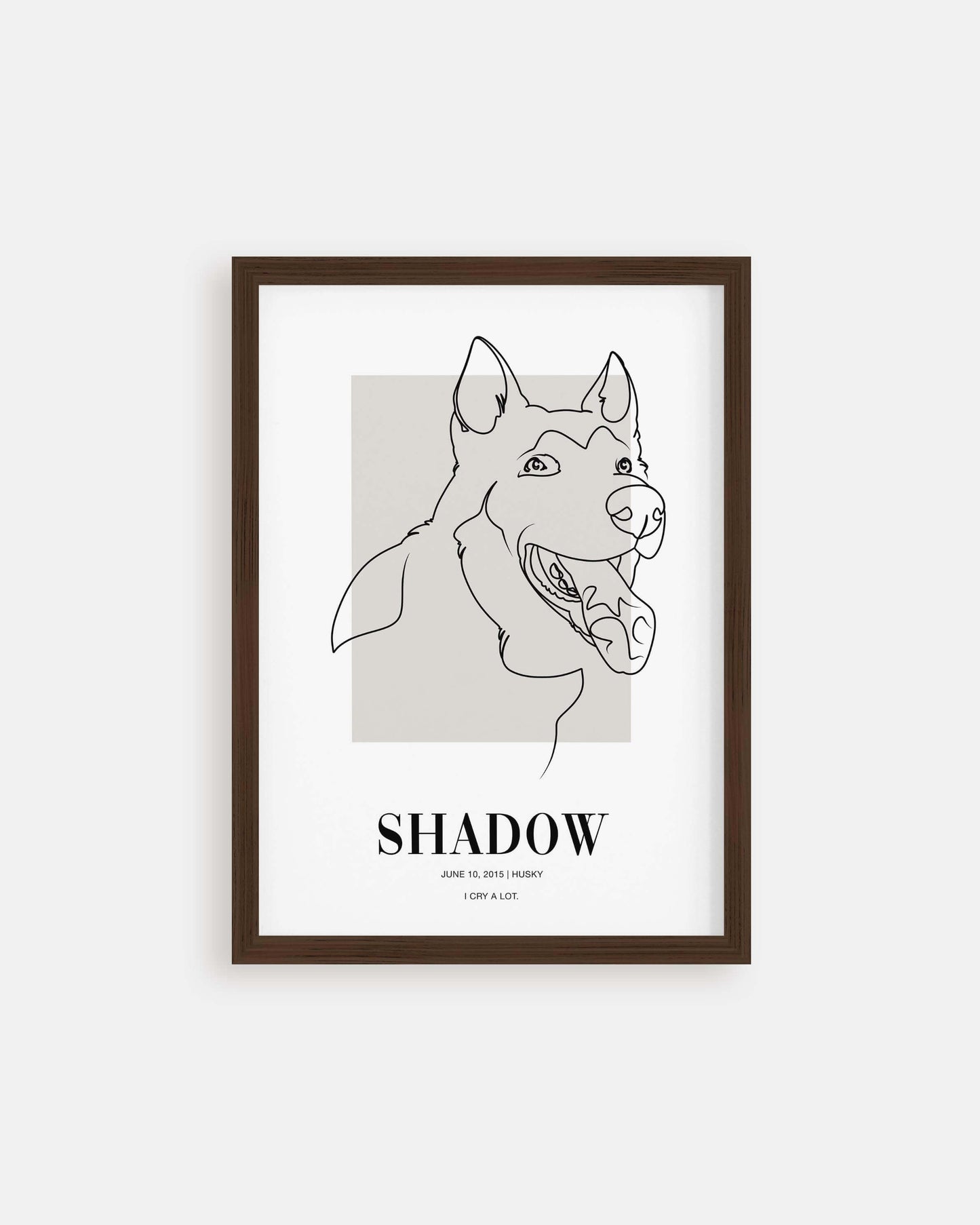 custom dog drawing line art in living room by vogue paws who specialize in personalized pet portraits for the home and gift ideas like pet memorial tribute art or dog mom and dog dad pet parent gift ideas.