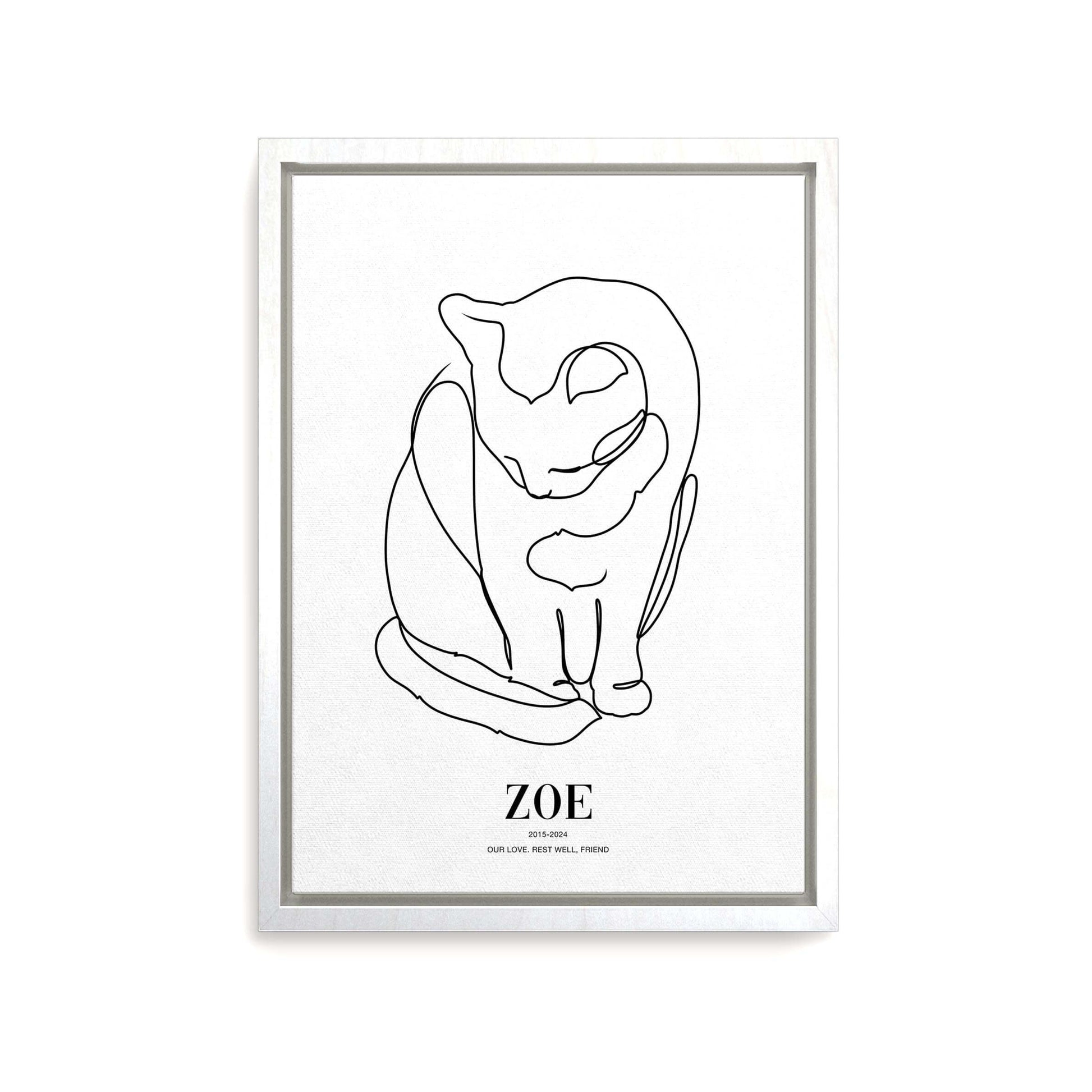 cat memorial gift pet art