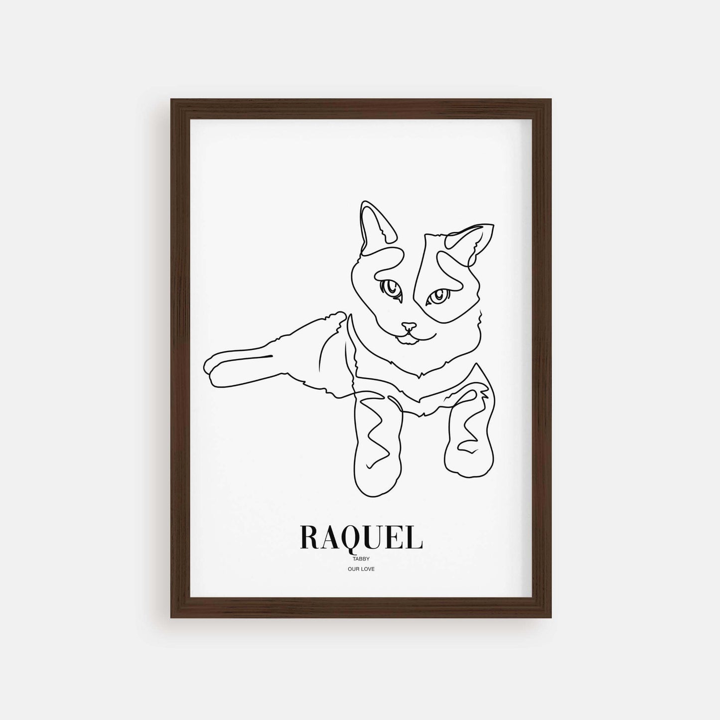 cat memorial line drawn gift