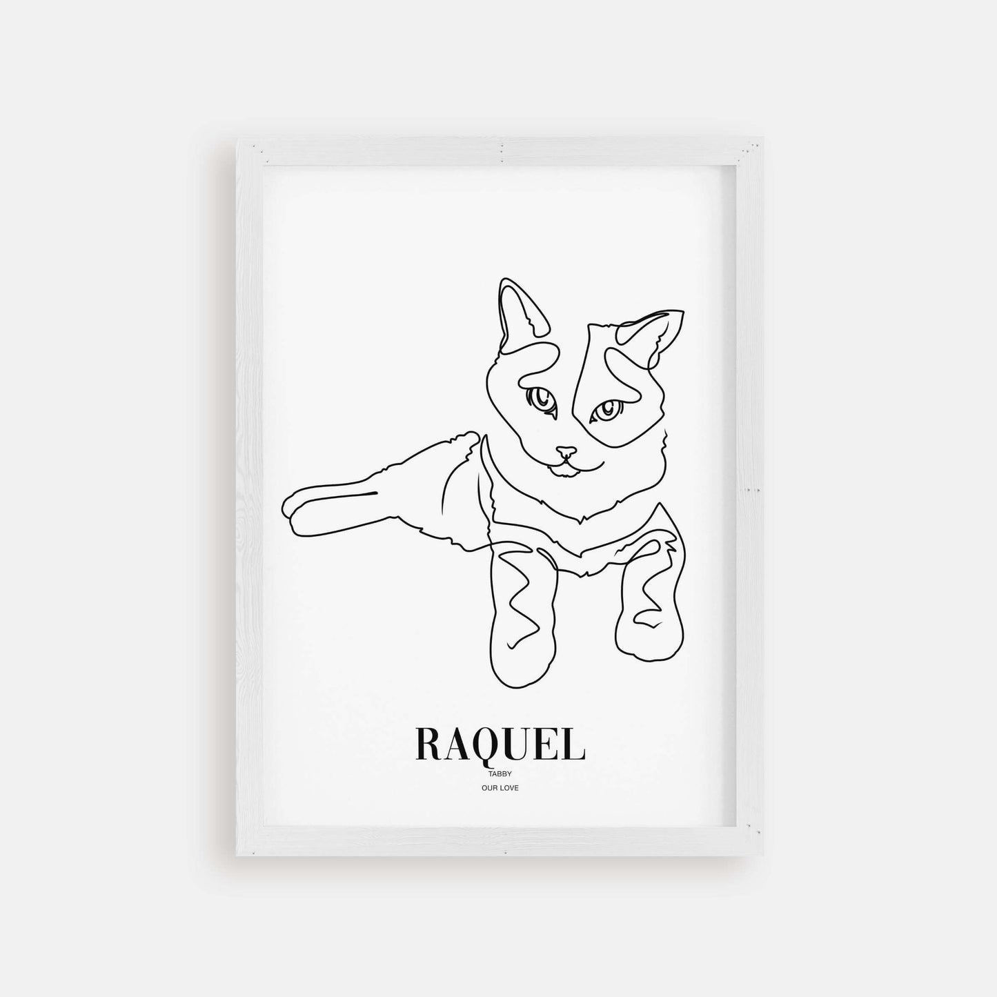 cat memorial line drawn gift