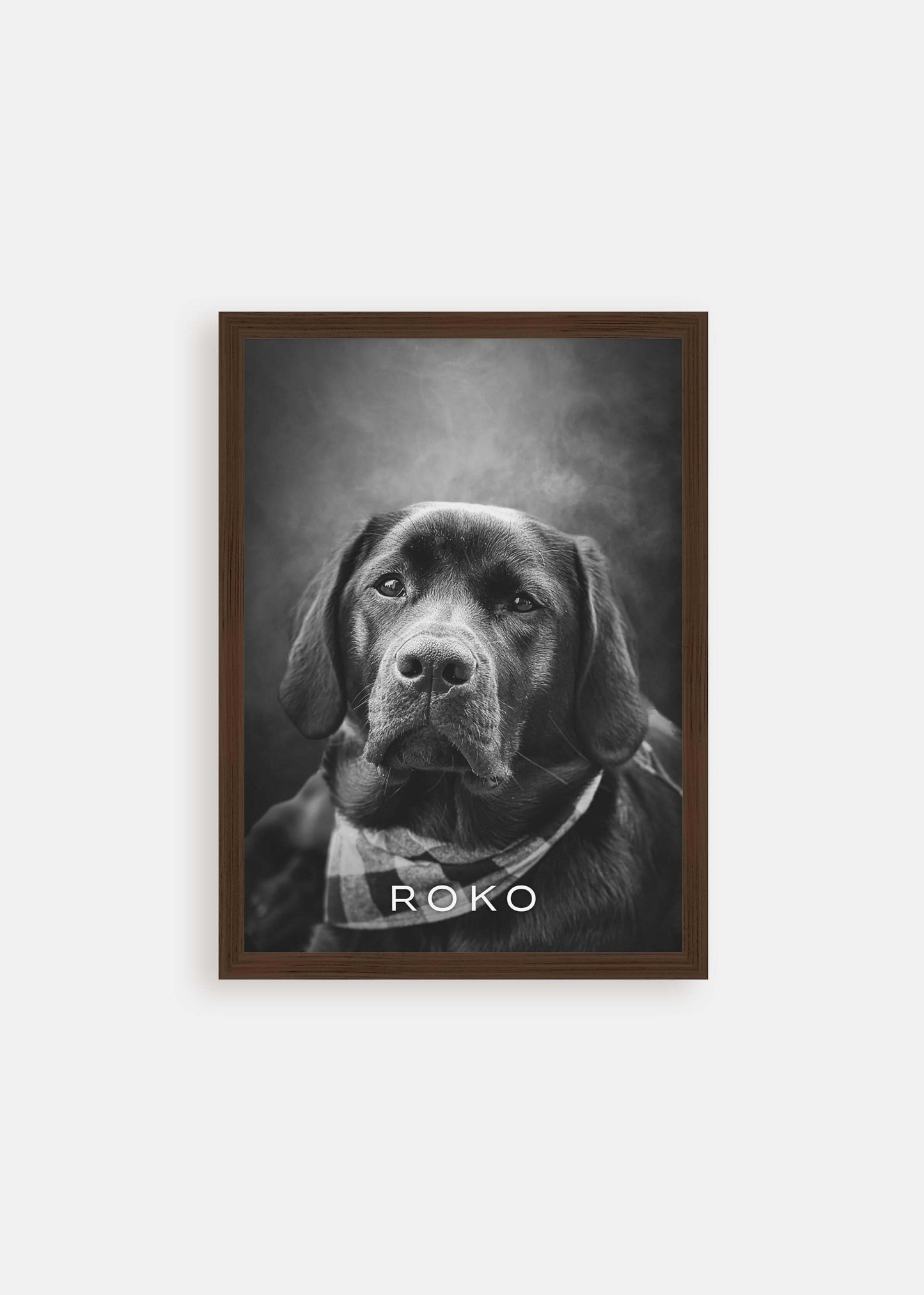 dog memorial black and white pet art portrait