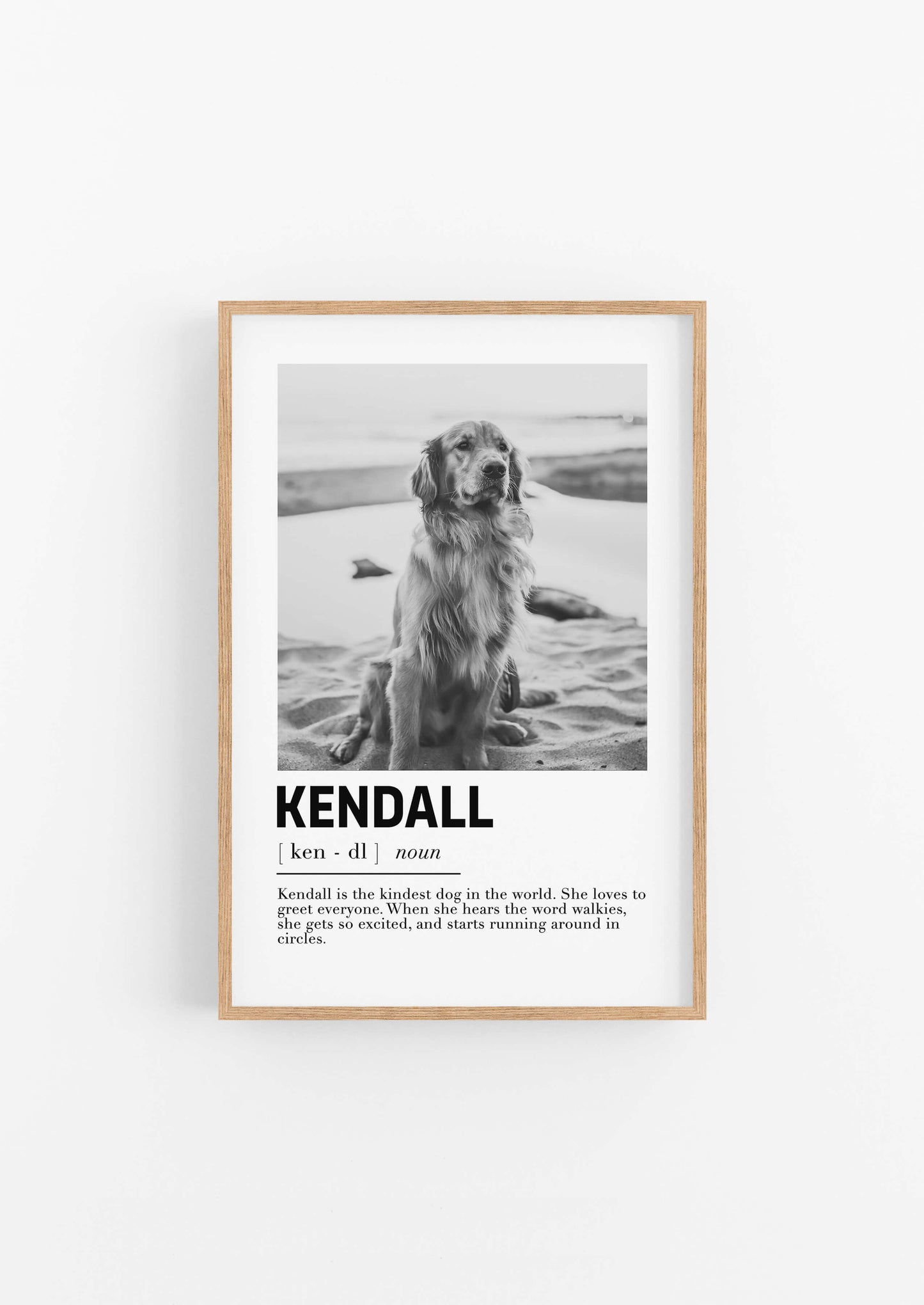 pet memorial Oak Frame