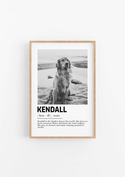 pet memorial Oak Frame