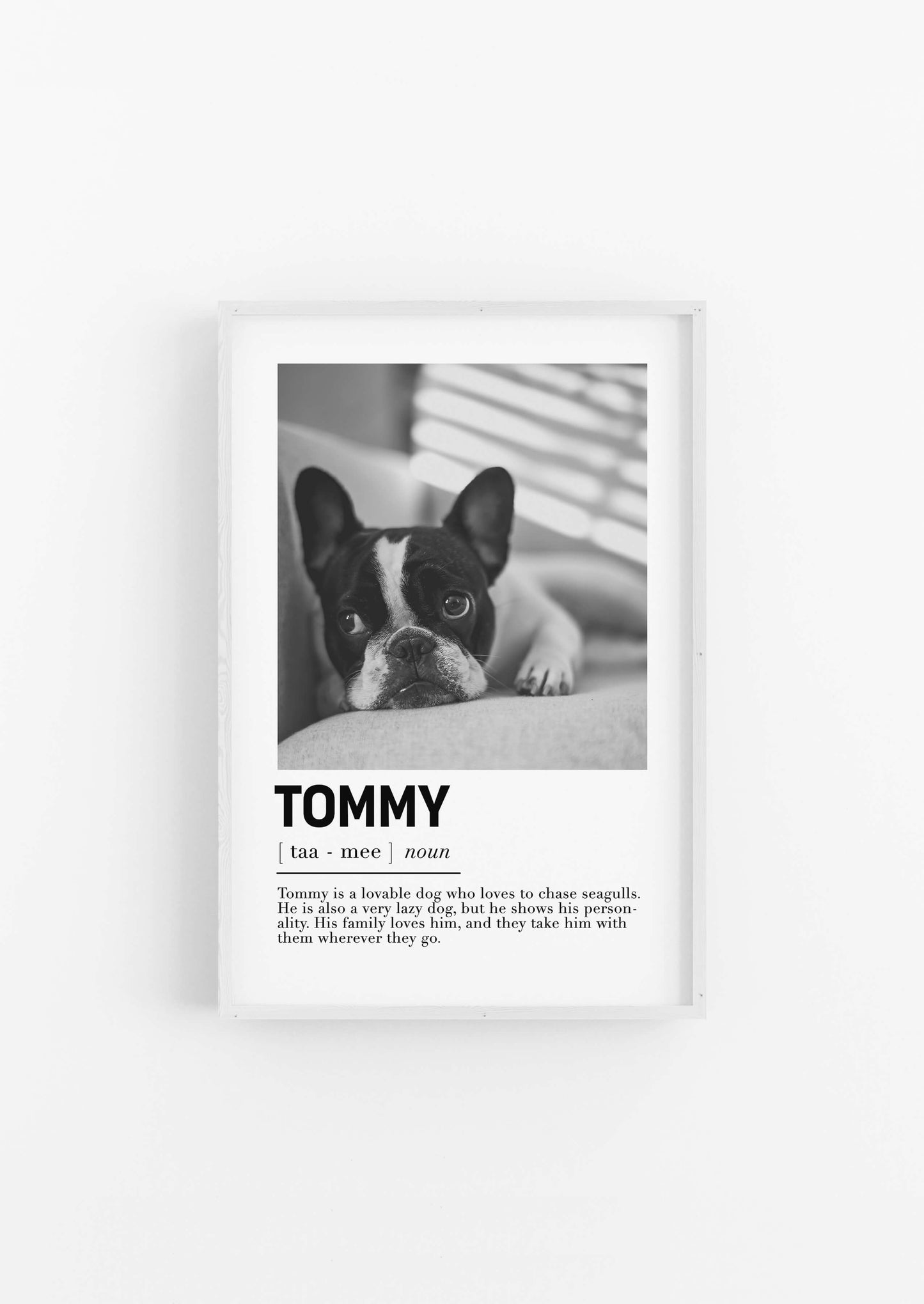 pet memorial gift white frame