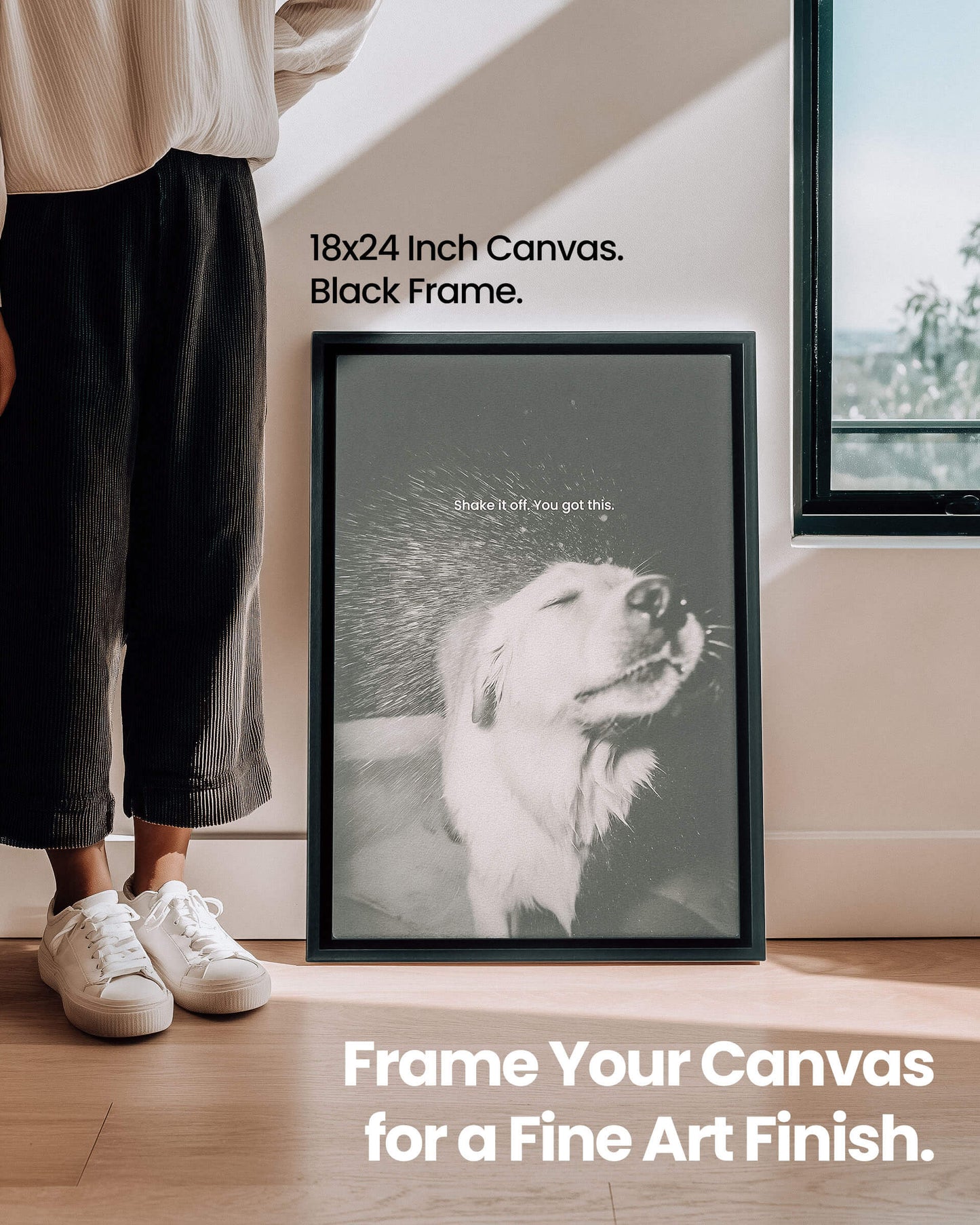 dog, dog art, dog mom, dog dad, gift for dog mom, gift for dog dad, golden retriever, golden retriever art, black and white art, dog wall art, inspirational dog quote, meaningful dog gift, pet lover gift, muddy dog, smiling dog, dog photography print, motivational dog poster, dog decor, dog lover wall art
