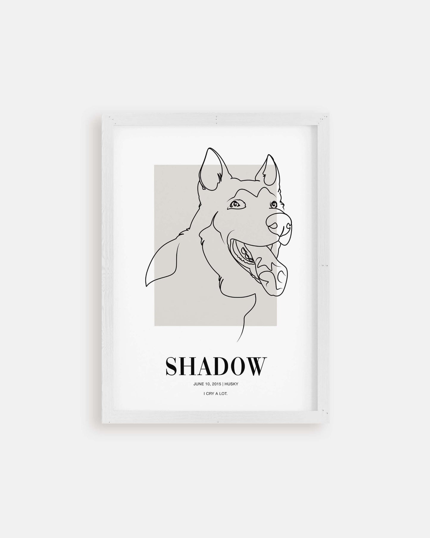 custom dog drawing line art in living room by vogue paws who specialize in personalized pet portraits for the home and gift ideas like pet memorial tribute art or dog mom and dog dad pet parent gift ideas.