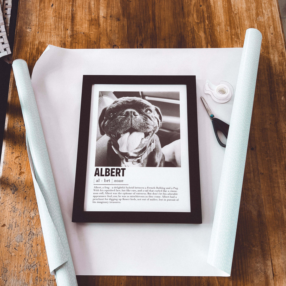 Gifts for dog lovers and dog mom gifts like personalized pet portraits from vogue paws custom dog art