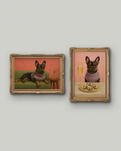 custom pet artworks. digital downloads. vogue paws custom dog art. french bulldog. golden retriever. customdog dad and dog mom gifts.