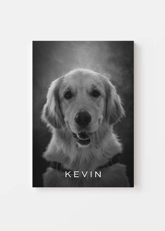 dog memorial black and white pet art canvas