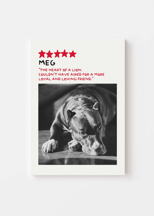 dog memorial art canvas in black and white on white canvas for pet loss..