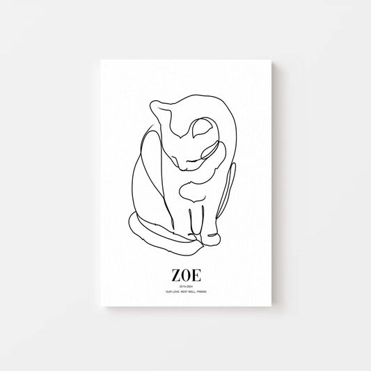 cat memorial gift pet art