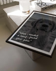 custom dog tribute photo gift, vogue paws personalized pet portrait, christmas gift ideas, dog mom and dog dad gift ideas, black and white photo art, dog, puppy.