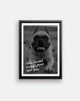 custom dog tribute photo gift, vogue paws personalized pet portrait, christmas gift ideas, dog mom and dog dad gift ideas, black and white photo art, dog, puppy.