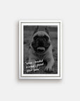 custom dog tribute photo gift, vogue paws personalized pet portrait, christmas gift ideas, dog mom and dog dad gift ideas, black and white photo art, dog, puppy.